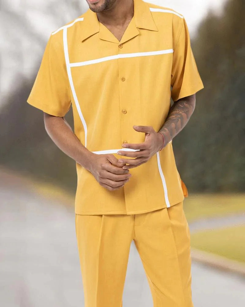 Gestreepte set met shirt en broek