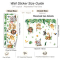 Jungle dieren muurstickers voor kinderen