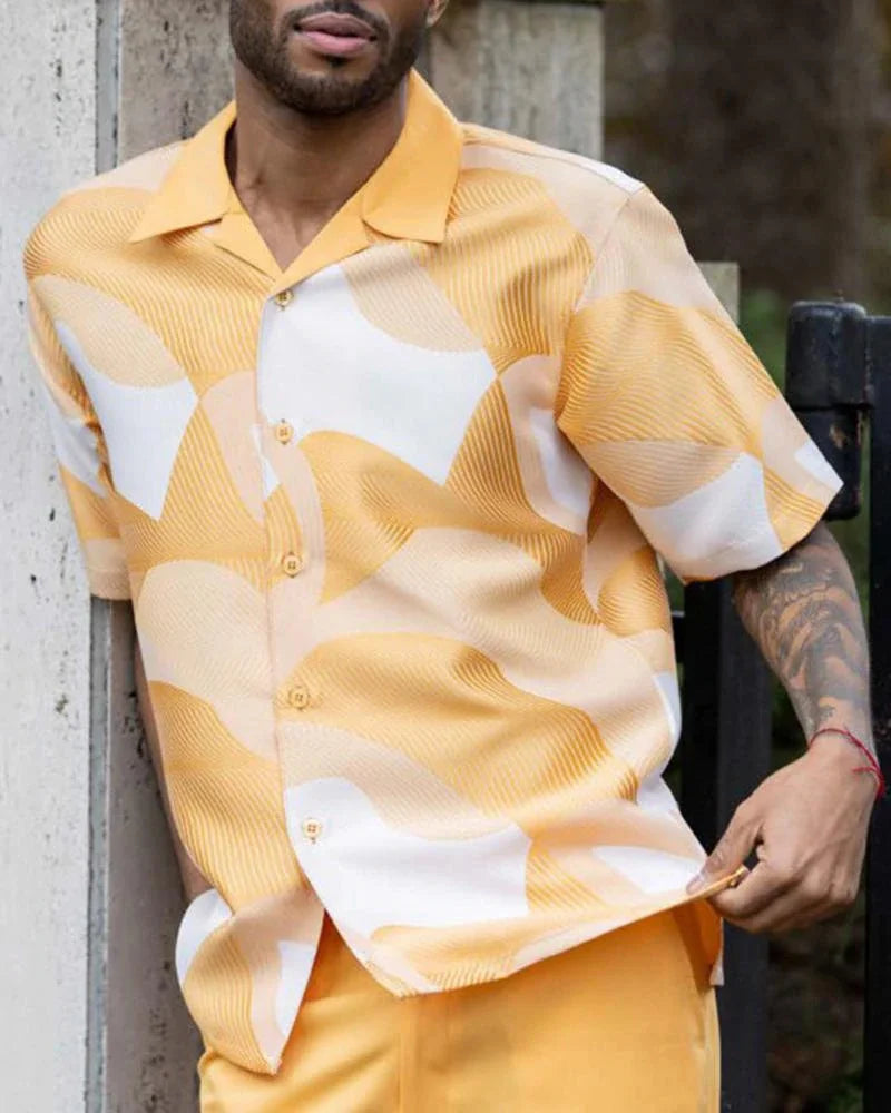 Gestreepte set met shirt en broek