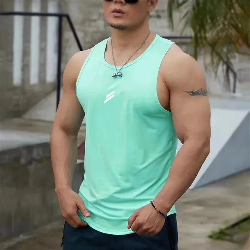 Heren gestreepte sportvest