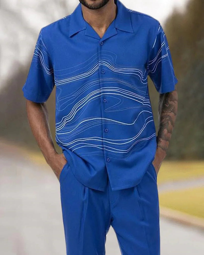 Gestreepte set met shirt en broek
