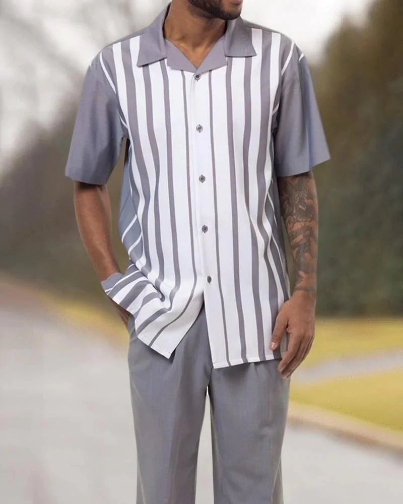 Gestreepte set met shirt en broek