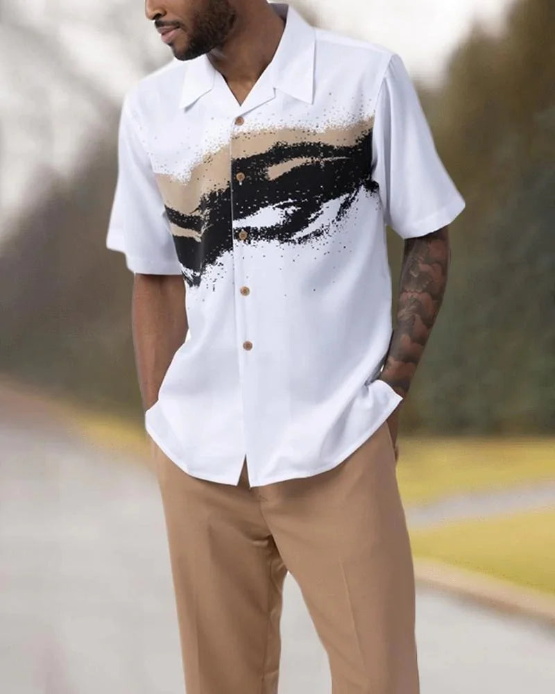 Gestreepte set met shirt en broek