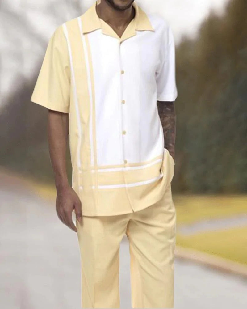 Gestreepte set met shirt en broek