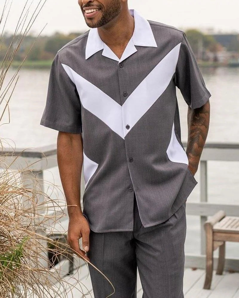 Gestreepte set met shirt en broek