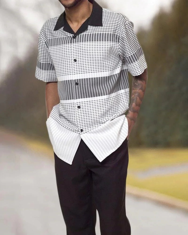 Gestreepte set met shirt en broek