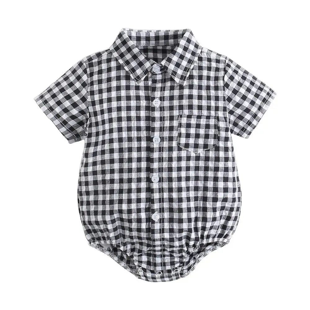 Katoenen babyromper voor jongens