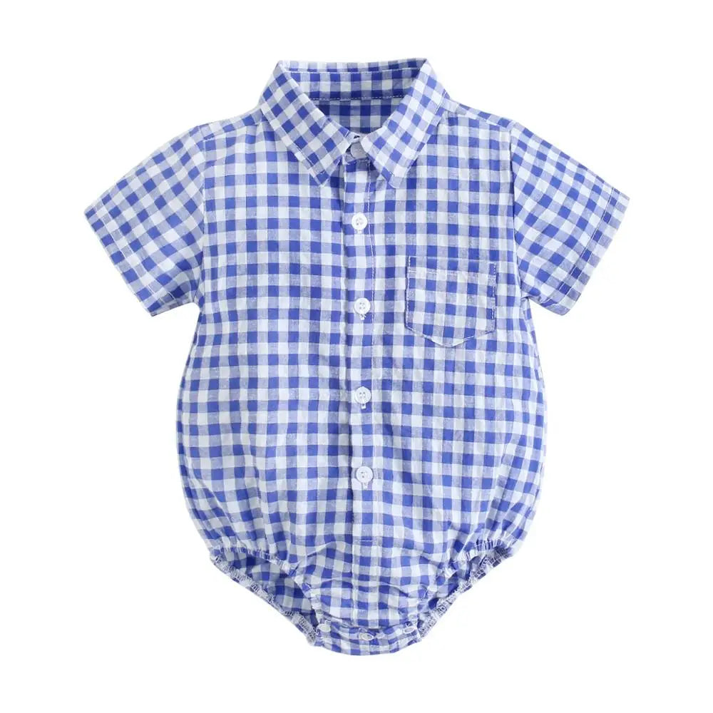 Katoenen babyromper voor jongens