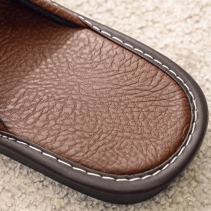 Leren instapslippers voor dames en heren - afbeelding 5