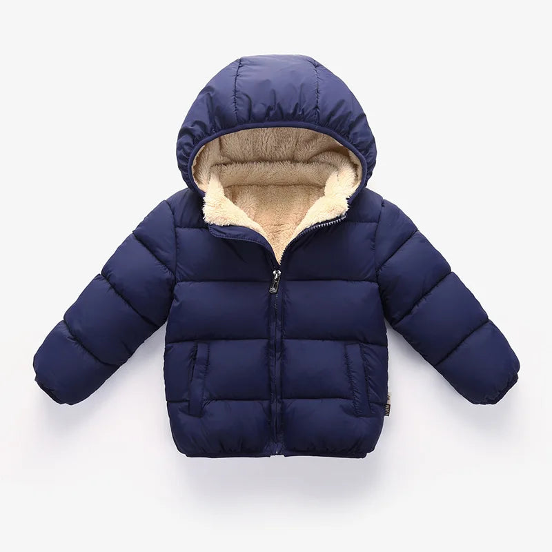 Gevoerde kinderwinterjas met capuchon - afbeelding 8
