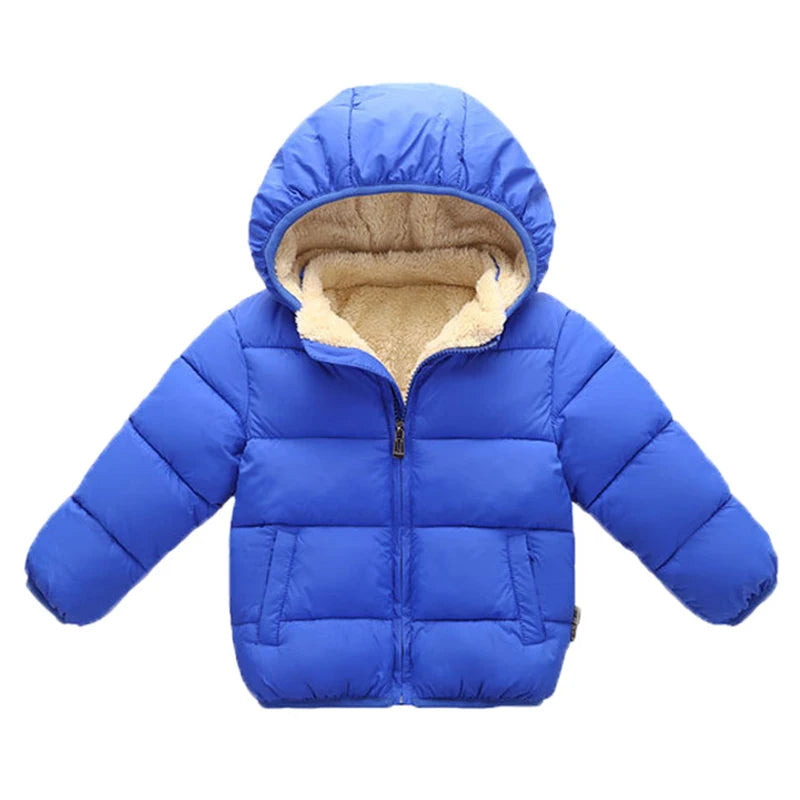 Gevoerde kinderwinterjas met capuchon - afbeelding 4