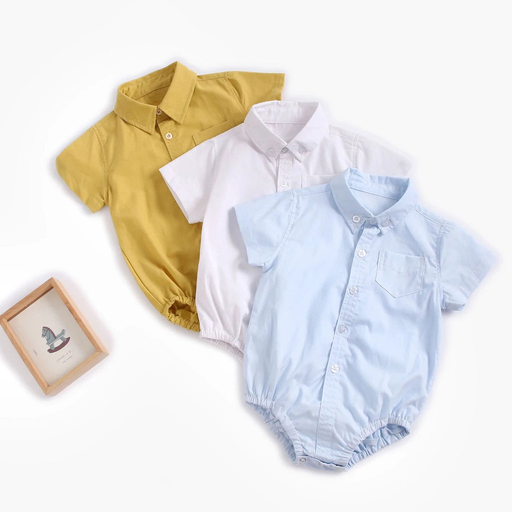 Katoenen babyromper voor jongens