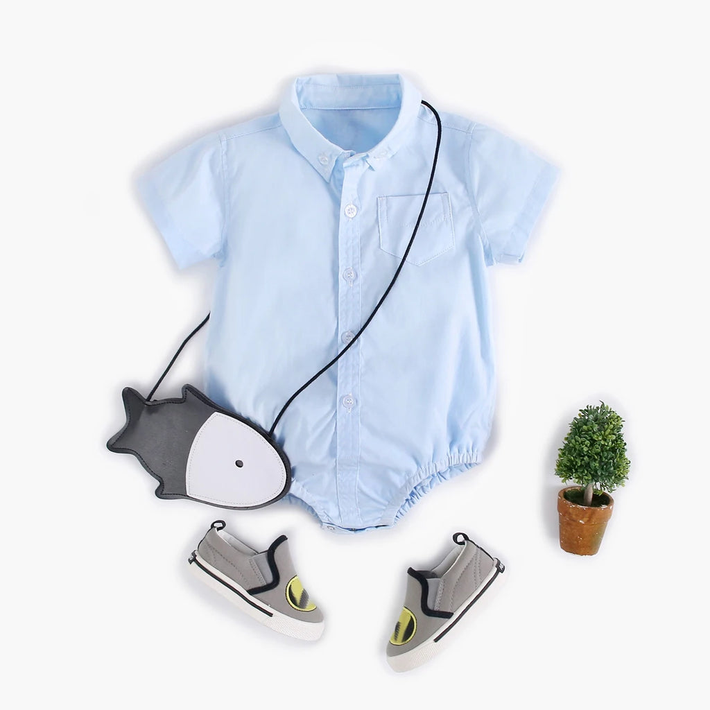 Katoenen babyromper voor jongens