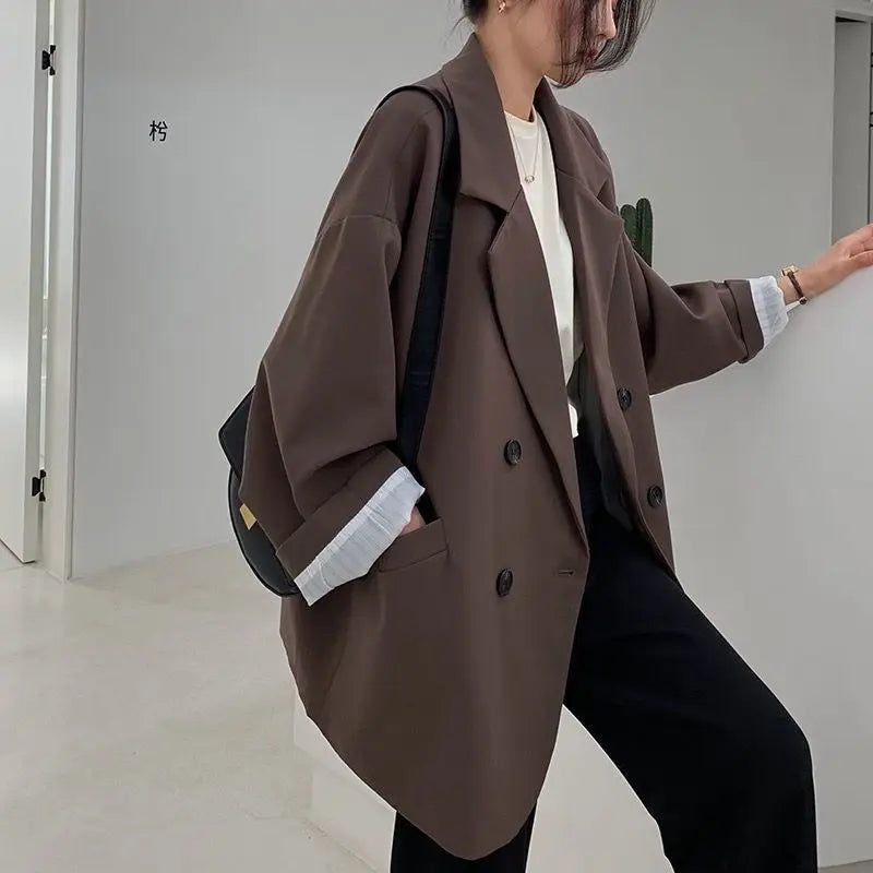 Losse blazer met dubbele rij knopen - afbeelding 13