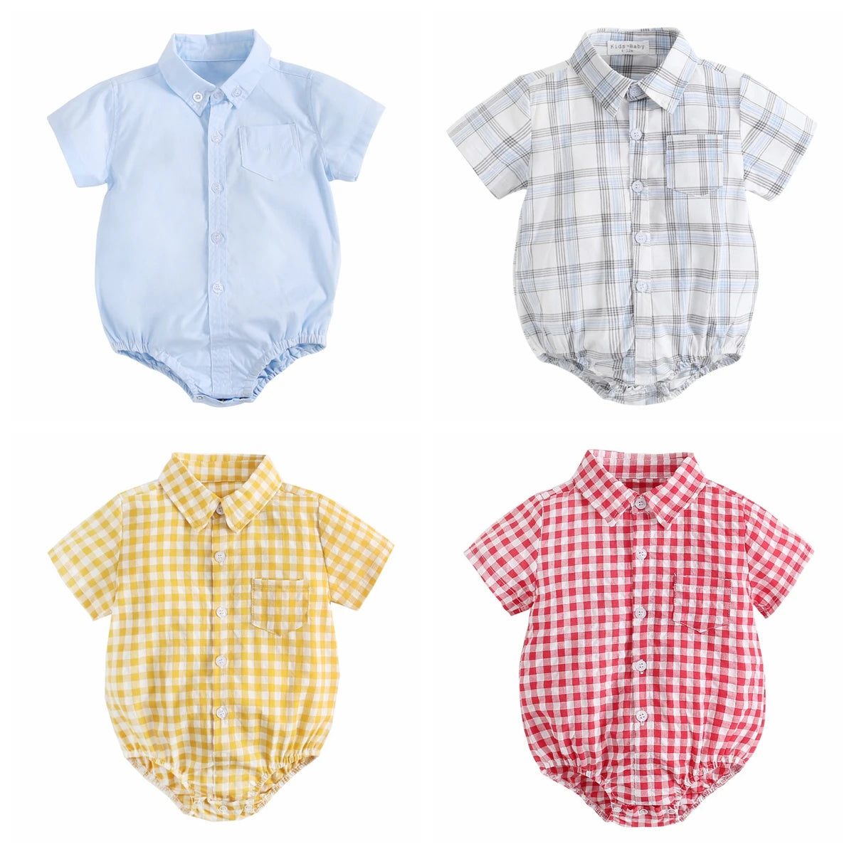 Katoenen babyromper voor jongens