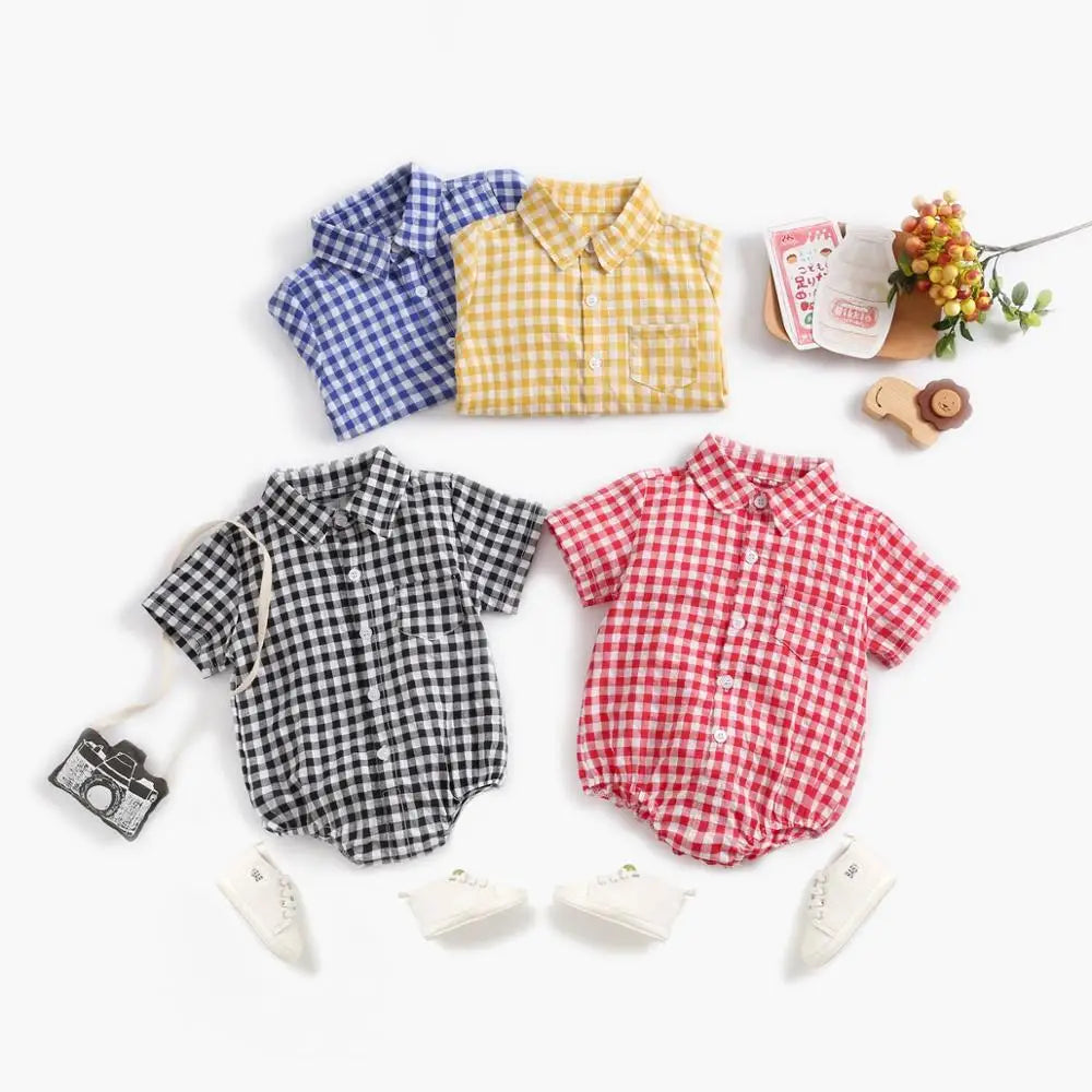 Katoenen babyromper voor jongens