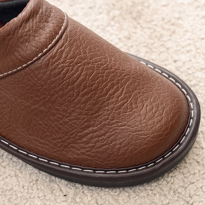 Leren instapslippers voor dames en heren - afbeelding 6