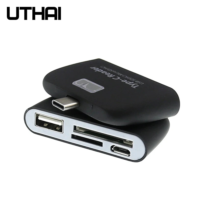 USB-C Multifunctionele Kaartlezer met OTG-adapter