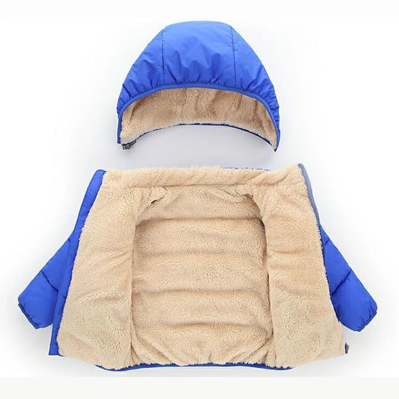 Gevoerde kinderwinterjas met capuchon - afbeelding 5