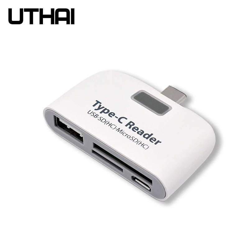 USB-C Multifunctionele Kaartlezer met OTG-adapter