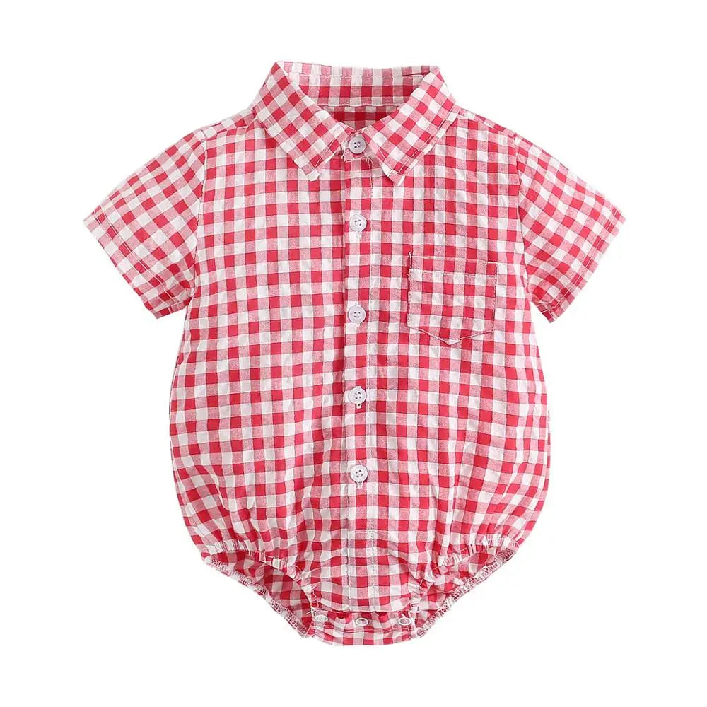 Katoenen babyromper voor jongens