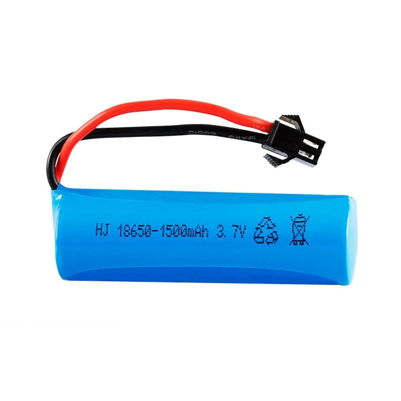 3.7V 1500mAh 18650 Li-ion Accu met Oplader