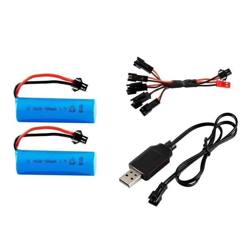 3.7V 1500mAh 18650 Li-ion Accu met Oplader