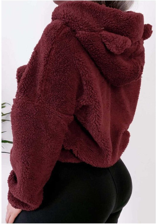 Teddy hoodie met berenoortjes - afbeelding 10