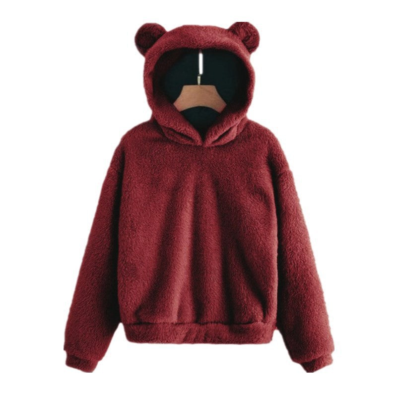 Teddy hoodie met berenoortjes - afbeelding 15