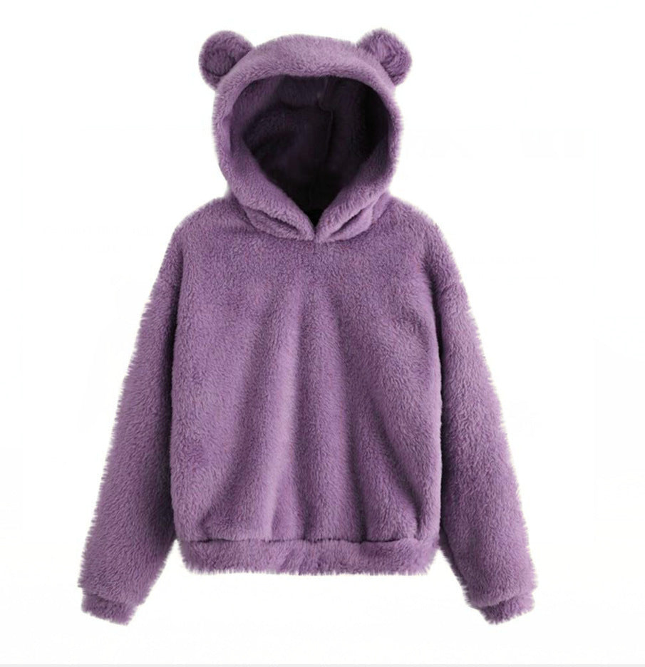 Teddy hoodie met berenoortjes - afbeelding 17