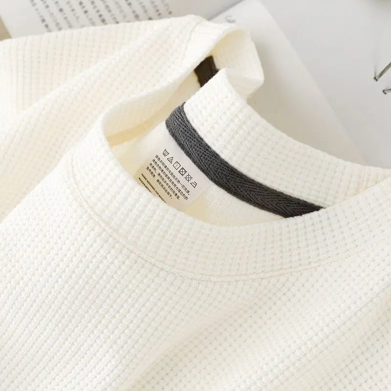 Wafel-T-shirt met ronde hals - afbeelding 17