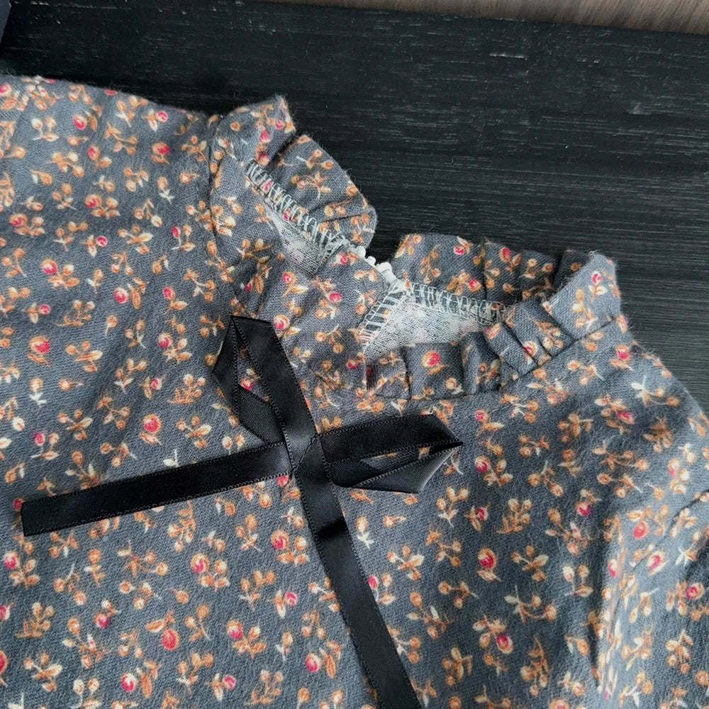 Gebloemde meisjesjurk met strik - afbeelding 12