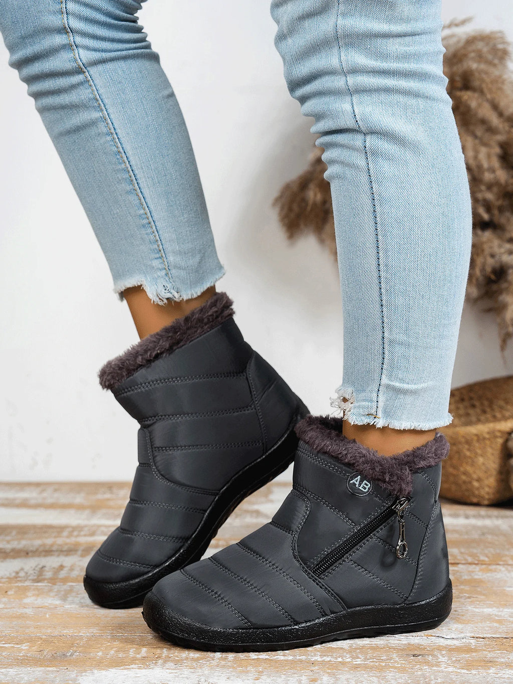 Gewatteerde snowboots met rits - afbeelding 12