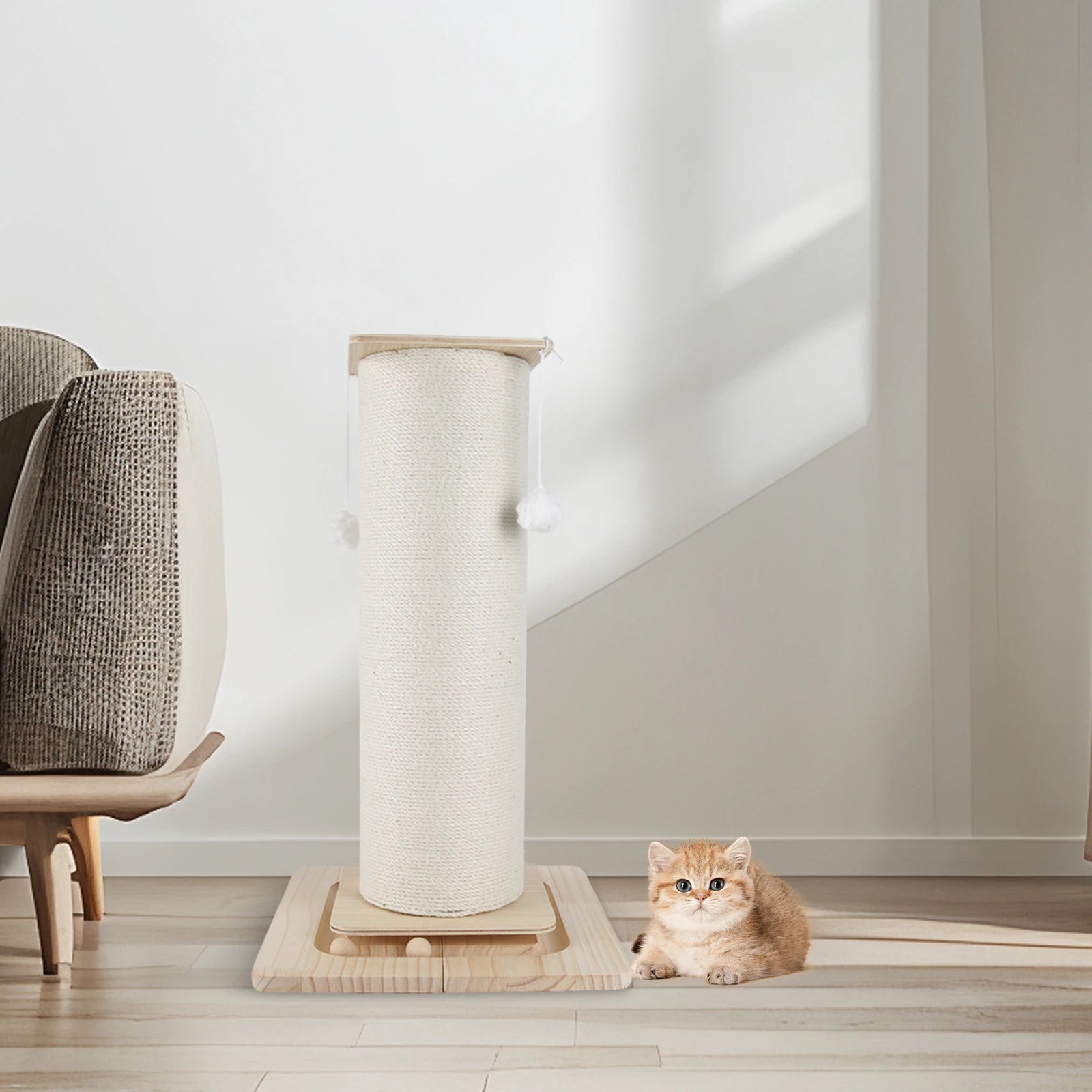 Stevige sisal krabpaal