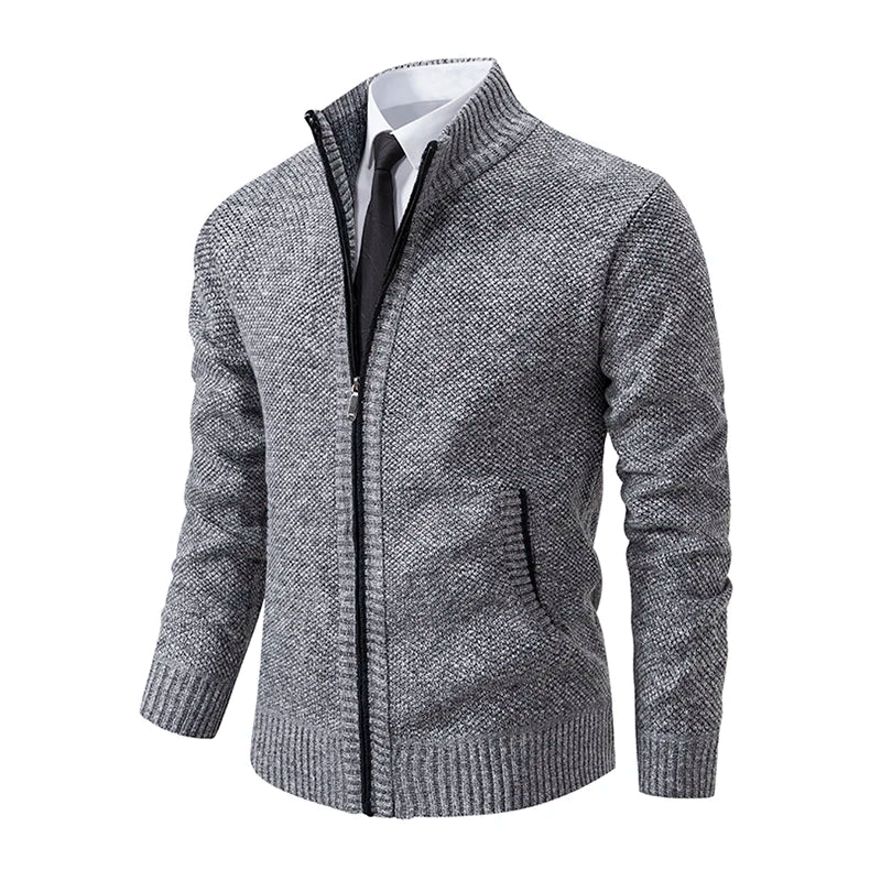Gebreid herenvest met fleece - afbeelding 17