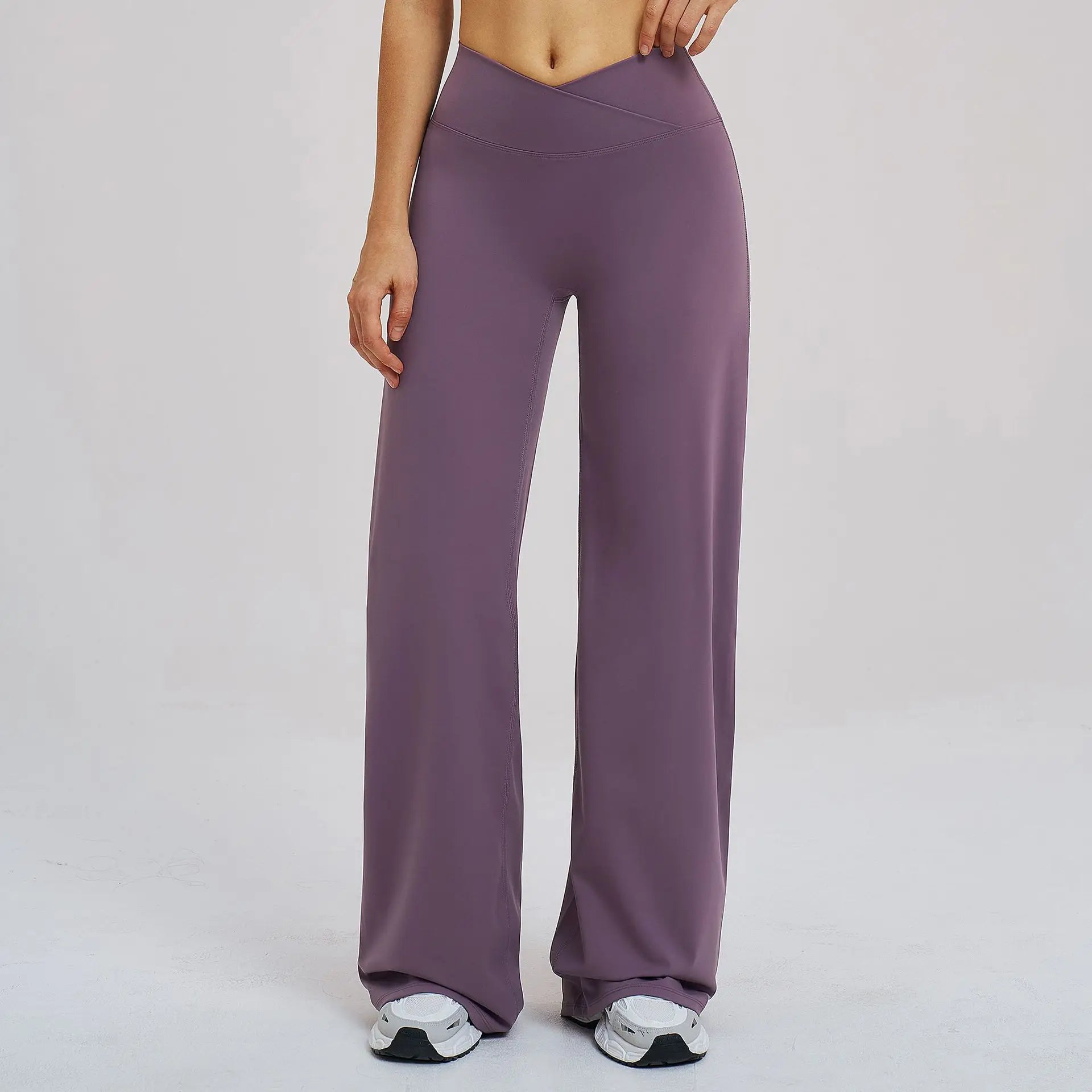 High-waist yoga flared pants
