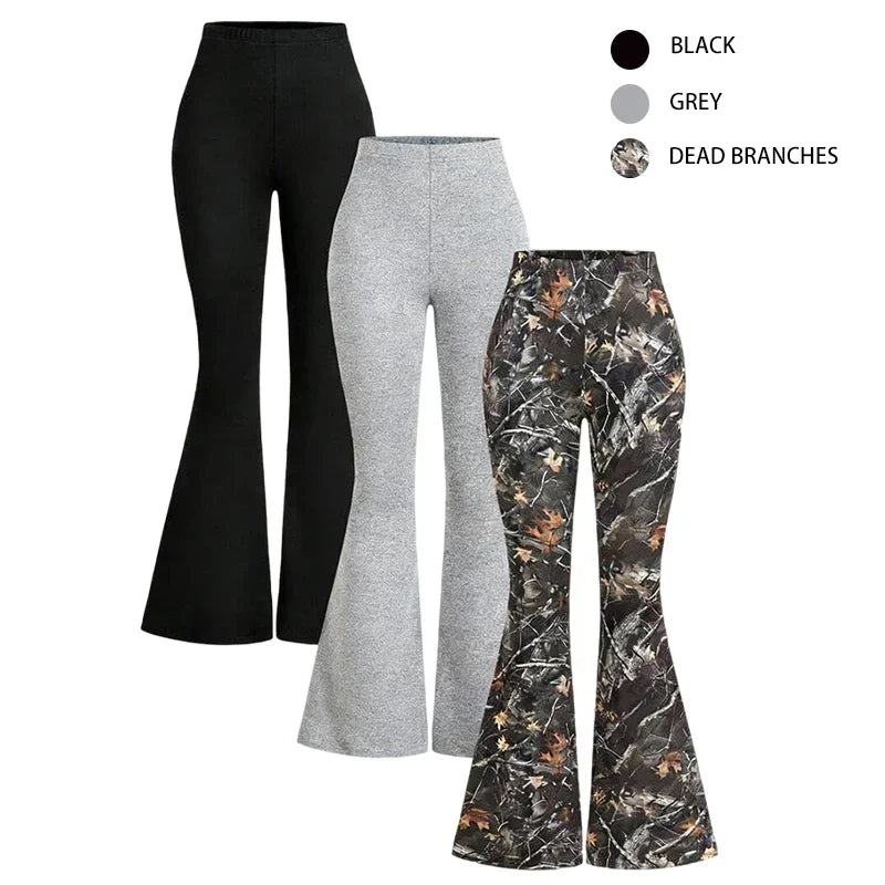 High waist yoga flare pants voor dames
