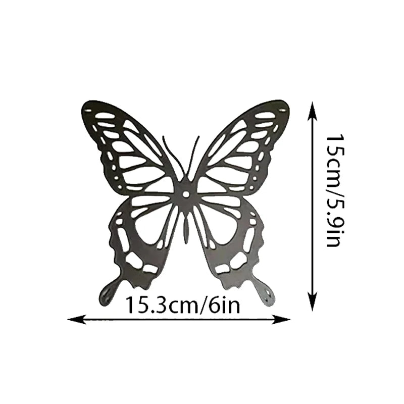 3-delige metalen wanddecoratieset met vlinders, libellen en kolibries