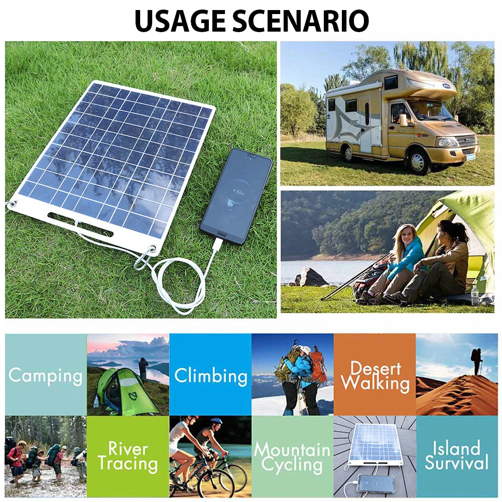 100W draagbare solar charger met dubbele USB-poorten