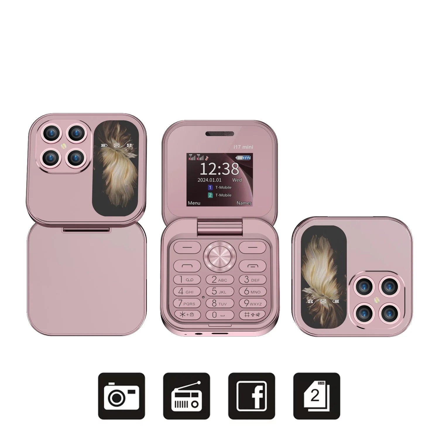 i17Mini 2G kleine flip telefoon