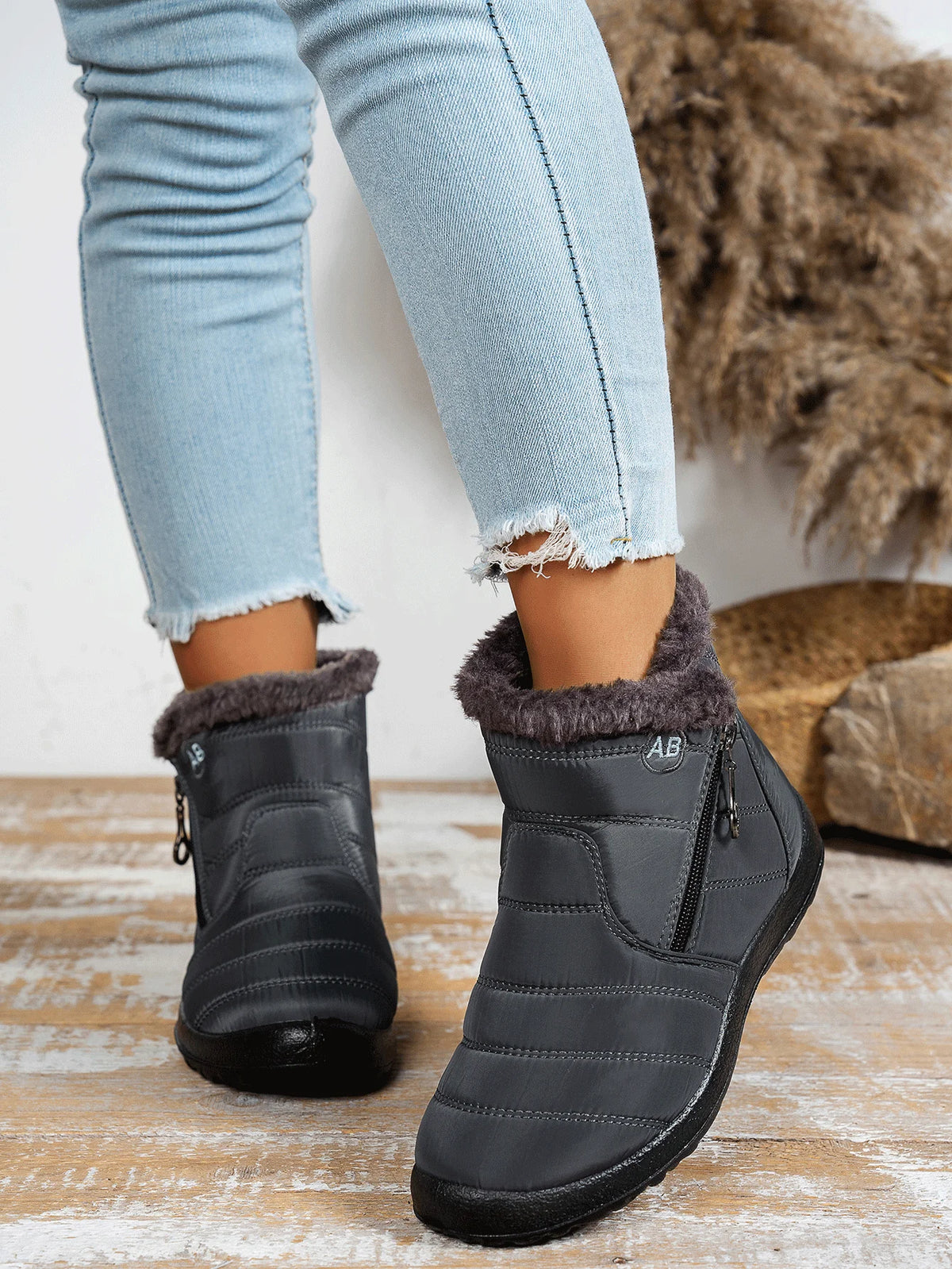 Gewatteerde snowboots met rits - afbeelding 13