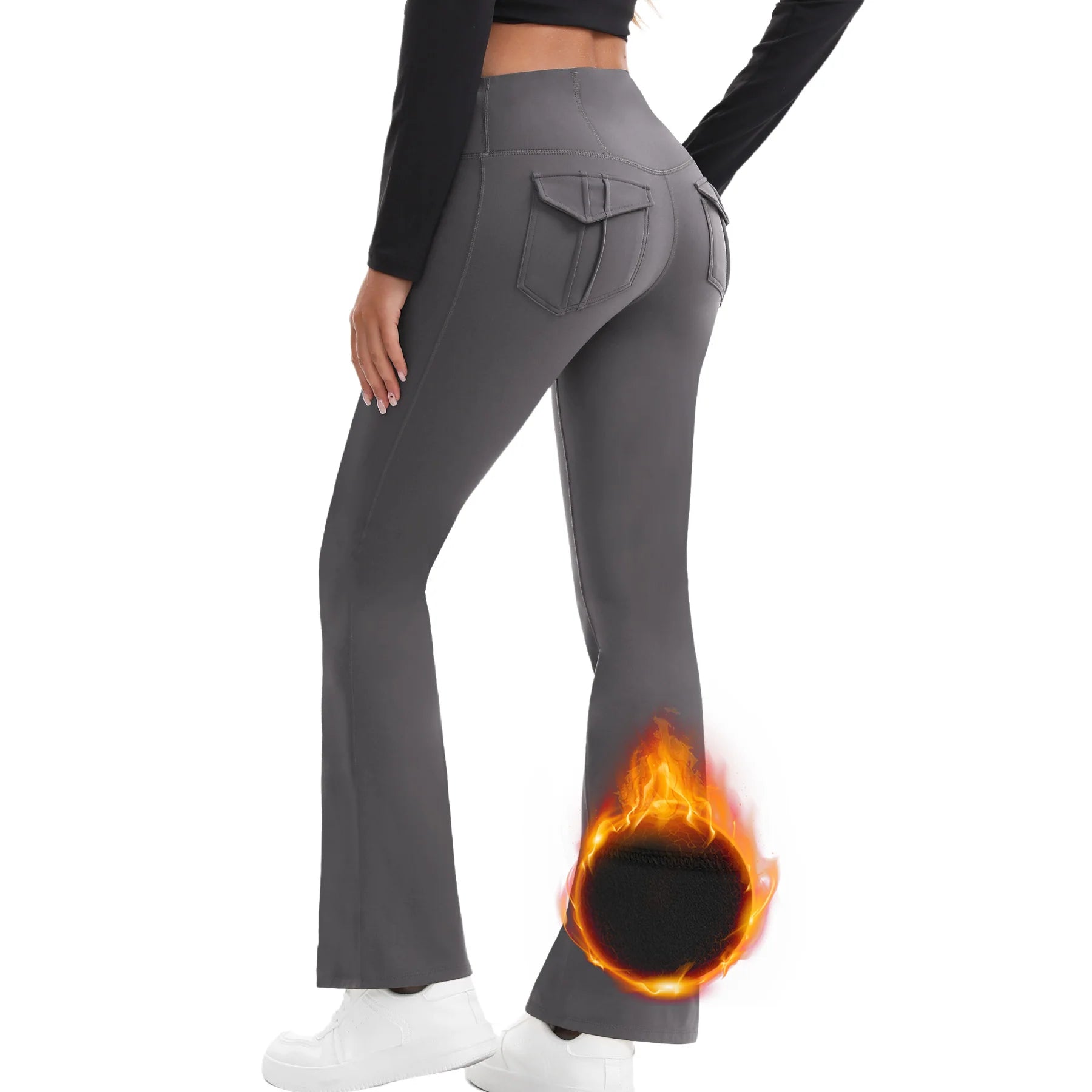 High waisted flared yoga pants voor dames