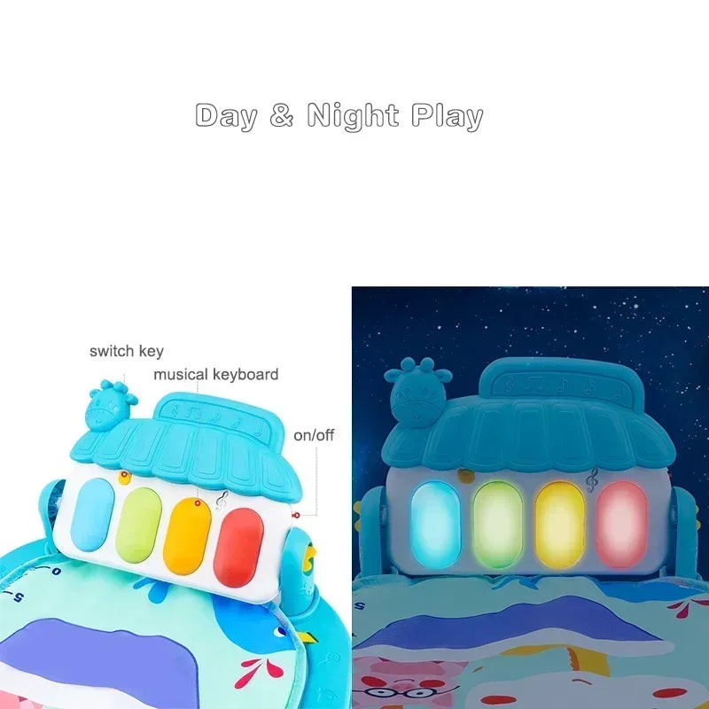 Baby activity gym met muziekpiano en speelmat