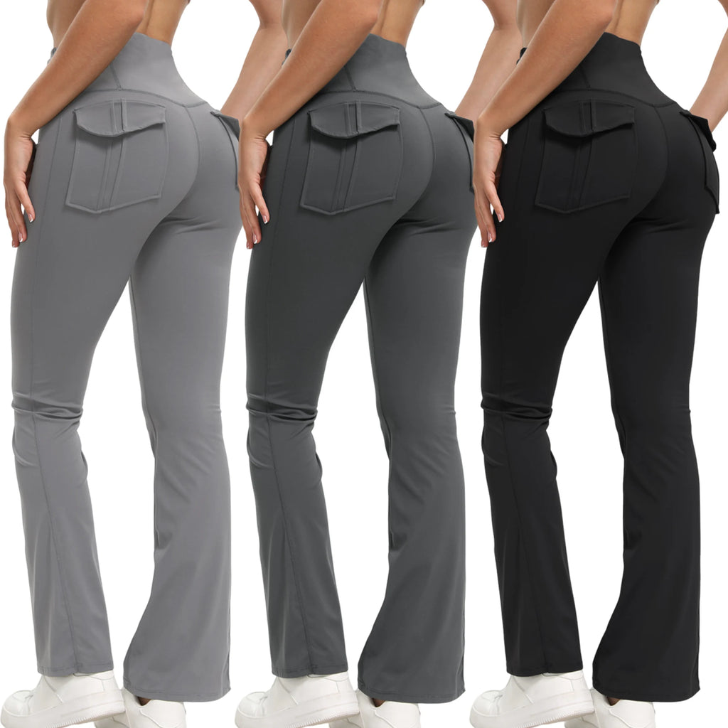 High waisted flared yoga pants voor dames