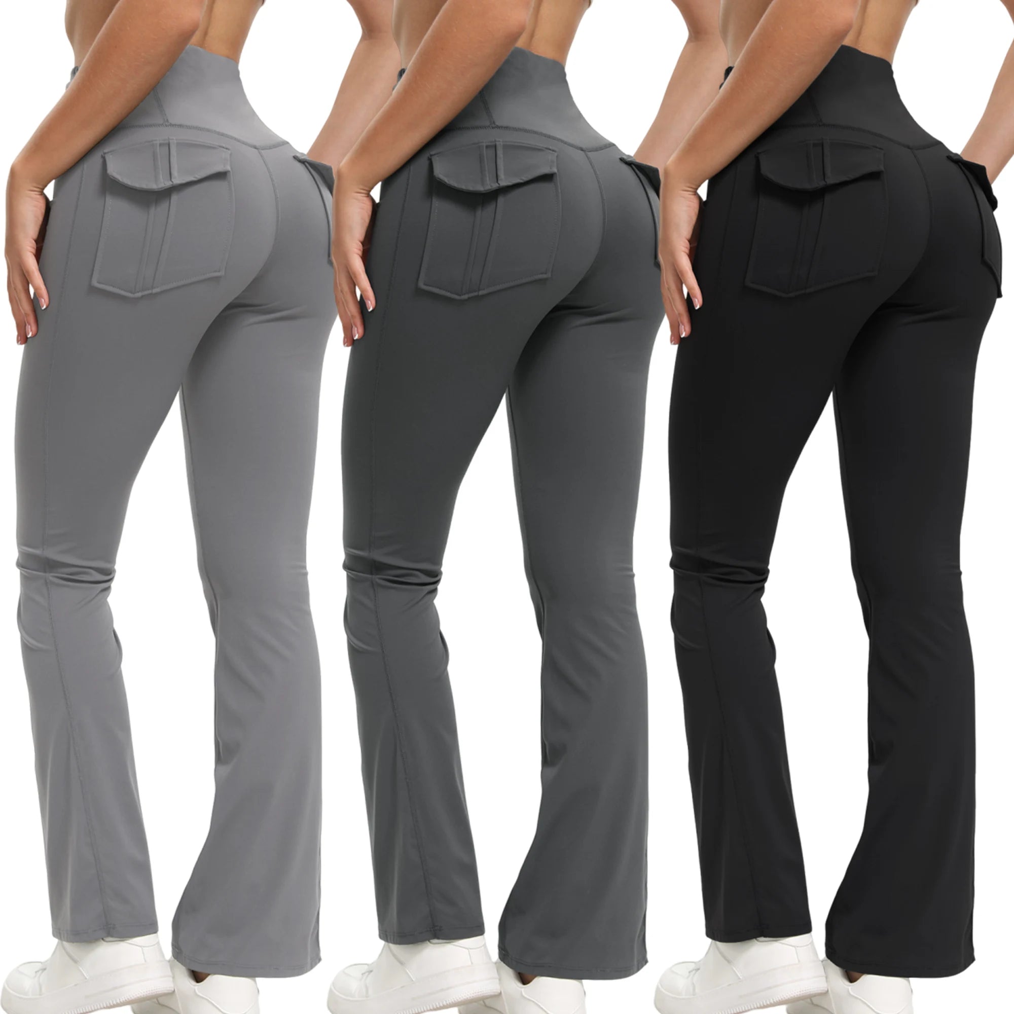 High waisted flared yoga pants voor dames