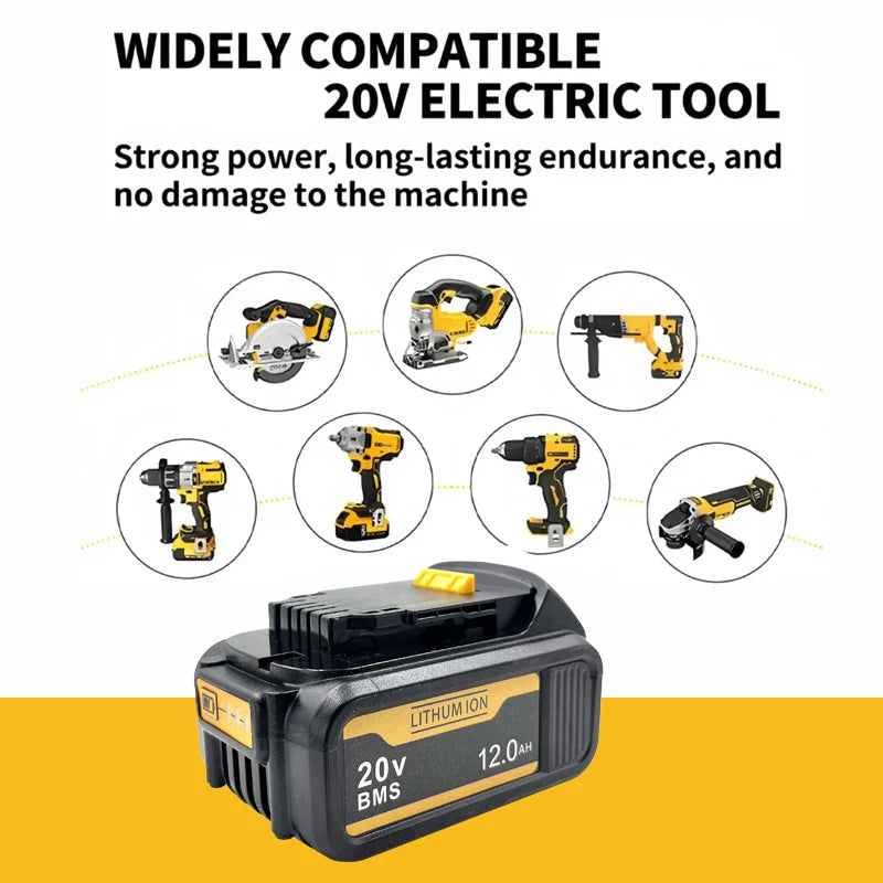 Vervangaccu 20V 12.0Ah (geschikt voor DeWalt)