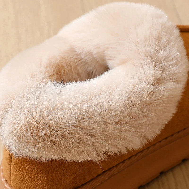 Warme enkelboots met bontkraag - afbeelding 3
