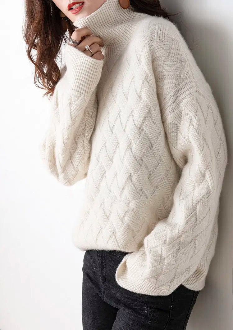 Oversized coltrui met vlechtpatroon - afbeelding 11