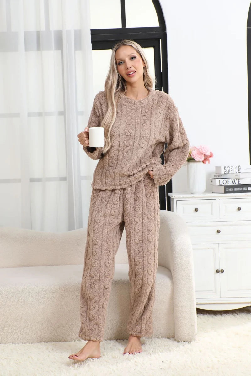 Teddy pyjamaset met kabelmotief - afbeelding 10