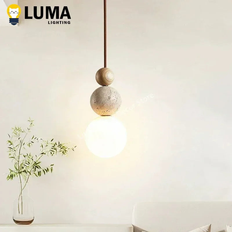 Luma Cream Style travertine hanglamp